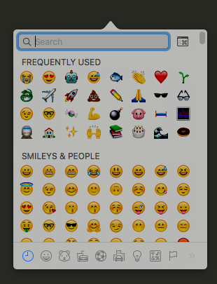 Emoji keyboard: default